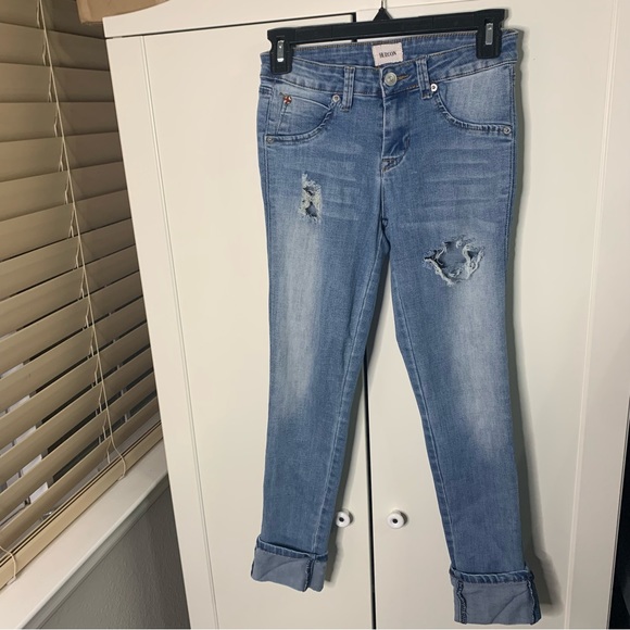 Girl’s Cuffed Skinny Hudson Jeans - Picture 1 of 11